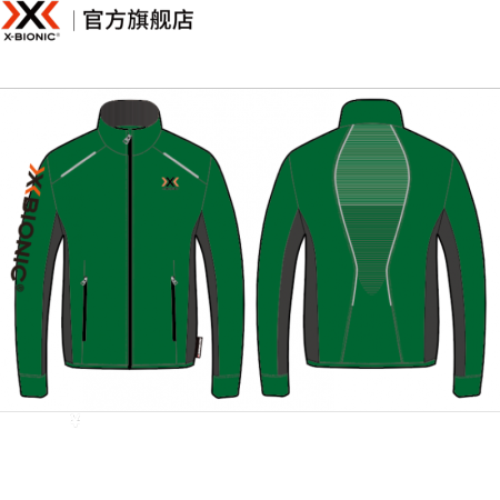 X-BIONIC 仿生海狸男士全拉链开衫运动外套夹克 XJM-20403 XBIONIC 绿色 S