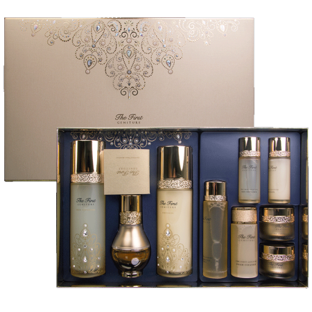 欧惠（OHUI） 奇迹水库水乳精华面霜套装七夕情人节礼物 极v致修颜水乳安瓶三件套带钻 男士套盒 极v致修颜水乳安瓶三件套