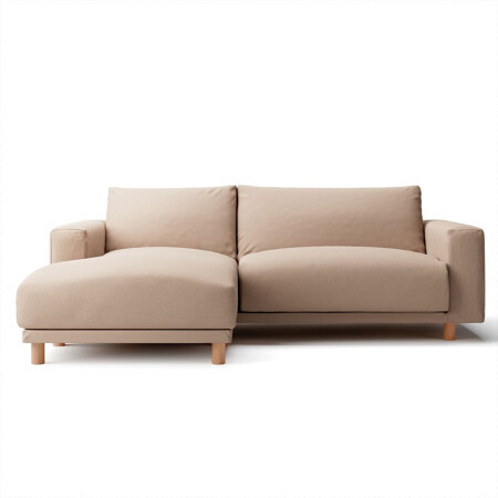 MUJI 棉平织沙发主体/羽毛垫/长沙发型/3人座(右)用沙发套/米色 长沙发型(右)用(2019)