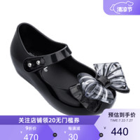 mini melissa 梅丽莎  sweet VI2020春夏新品小童平底单鞋32718 黑色/米色 内长13.5cm