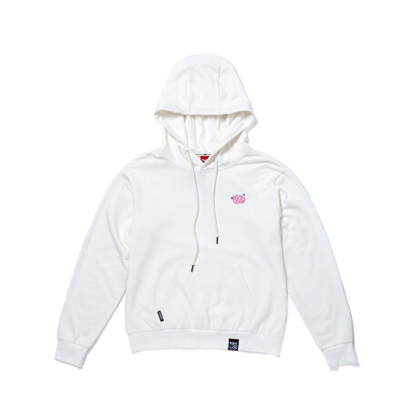 PONY卫衣波尼女连帽套衫2019春季【猪年款】休闲长袖女款舒适套头运动休闲上衣91W2HA53 白色 S