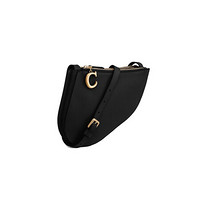 Dior迪奥女包马鞍包手拿包小巧精致时尚设计复古新潮斜挎包 黑色