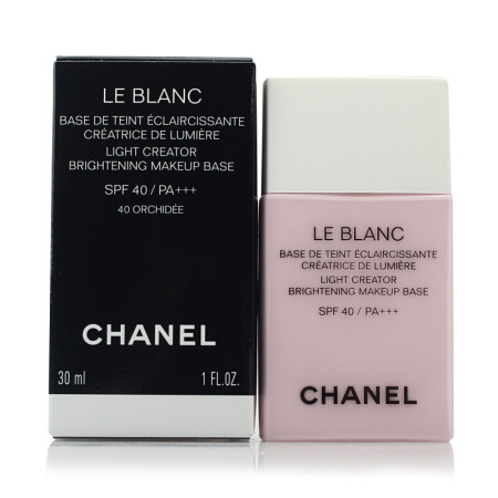 Chanel/香奈儿 新臻白妆前乳SPF40+/PA+++ 30ml 臻美光感丝绒哑光粉底液 40#粉紫色