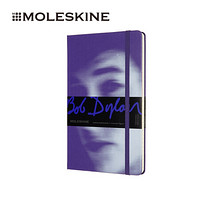 MOLESKINE 鲍勃·迪伦笔记本子 素描本记事本手账文具 合作款紫色硬面横间大型0523