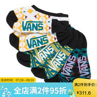 vans范斯女袜短袜船袜休闲运动袜3双装3961514 Multi Shoe Size 1-6