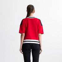 paulfrank2019春夏女士炫彩印花时尚潮款运动休闲短袖舒适透气贴身T恤 红色 M