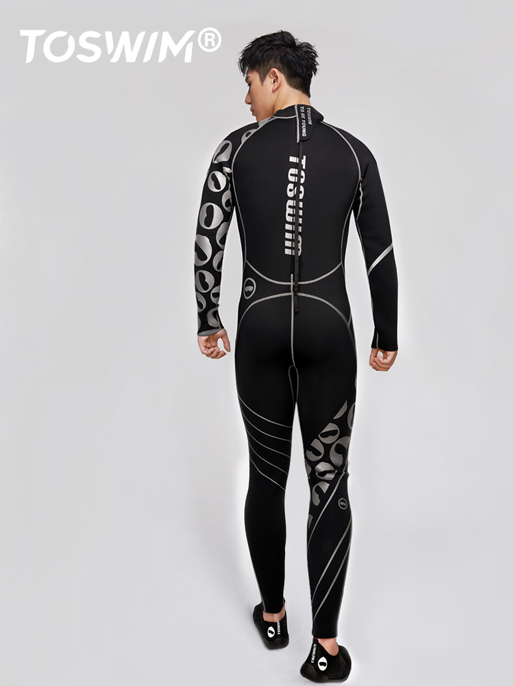 TOSWIM男女冲浪沙滩潜水服3mm厚度游泳防晒保暖泳衣浮潜连体湿衣