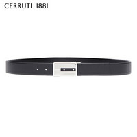 CERRUTI 1881男士商务休闲皮革腰带黑色皮带C37B210111 黑色 115cm