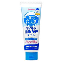 日本进口 和光堂wakodo oral plus低刺激口腔清洁卫生保湿啫喱牙膏100G