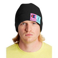 Champion冠军男士包头帽运动帽保暖纯色休闲徽标印花H0529 Black ONE SIZE