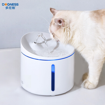 多尼斯（DOGNESS）宠物自动饮水机猫咪狗狗智能喝水器全自动循环流动小型1L 白色