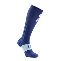 COMPRESSPORT 马拉松运动装备 限量暗黑版长筒袜 氧气版竞赛长筒袜 运动护腿袜 UTMB竞赛与恢复长筒袜-蓝色 T1