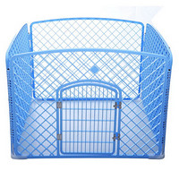 捣蛋鬼猫狗笼子小型犬 可折叠宠物栅栏围栏小狗笼子泰迪比熊用品 蓝色 长宽高：100*100*75CM