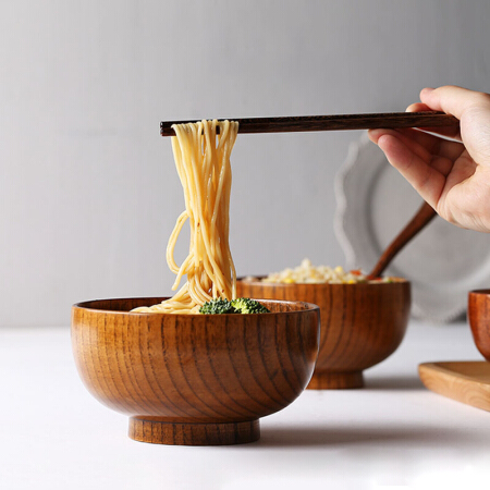 达乐丰酸枣木碗儿童宝宝饭碗木制大碗汤碗面碗餐具 枣木碗 15*8CM（大号）MBJ50