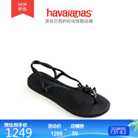 Havaianas哈唯纳Luna Minerals哈瓦那施华洛世奇水晶凉鞋女外穿 0090-火耀黑 35/36