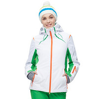 Running river奔流极限 新款女式防水透气保暖时尚专业款修身双板滑雪服夹克上衣A6002 粉色332 S/36