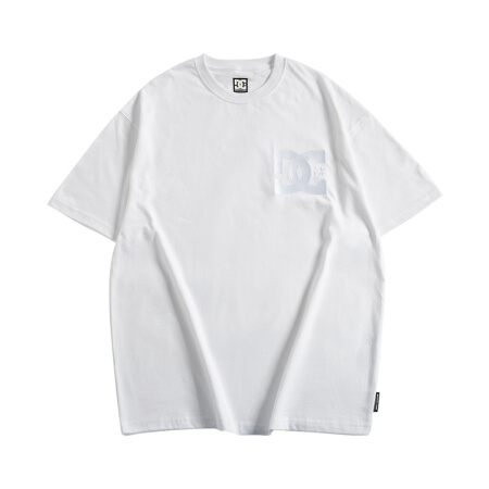 DCSHOECOUSA 男士春夏经典圆领T恤运动休闲短袖衫 5226J009 白色-WBB0 S