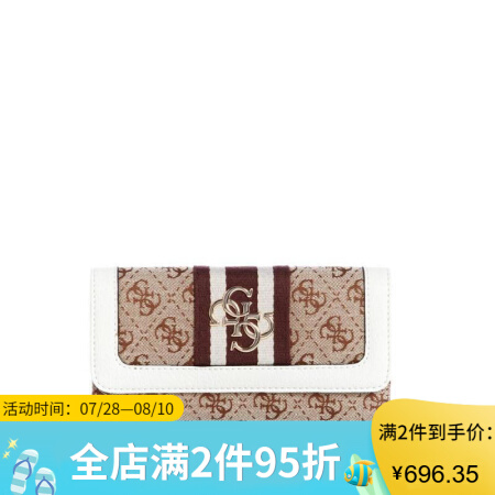 GUESS盖尔斯女包长款三折按扣钱包手拿包SG730466 white one