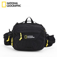国家地理National Geographic腰包时尚单肩斜挎包背包防泼水胸包潮 黑色