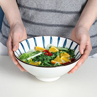 贝瑟斯 日式乌冬碗陶瓷大汤面碗家用牛肉面碗拌面泡面拉面碗复古水果沙拉碗8英寸日式
