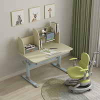 佳佰 儿童学习桌椅套装 1m可升降环保书桌写字桌可拆洗儿童椅 KIDDO-A沙丘桌面 绿色椅 B2G