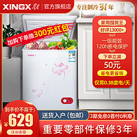 XINGX星星BD/BC106E冰柜家用冷冻小型冰箱节能冷柜卧式冷藏冷冻柜