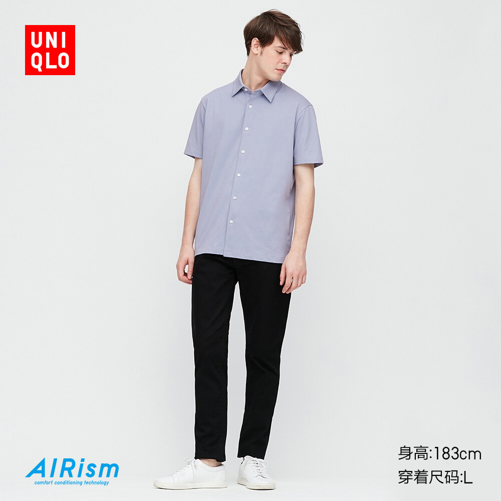 优衣库男装airism针织polo开衫短袖425770uniqlo
