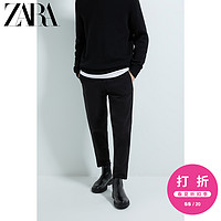ZARA【打折】 男装 修身及踝休闲九分裤 01848300800 US 38 (190/96A) 黑色