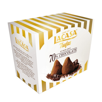 LACASA 乐卡莎 70%可可 松露形巧克力 150g