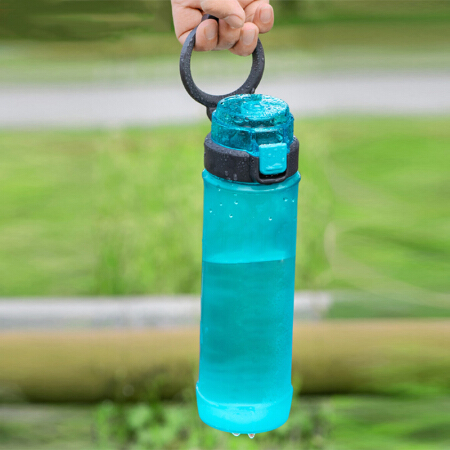 佳佰 一键式开启塑料杯 运动塑料水杯茶杯男女学生杯子 1715 蓝色730ml