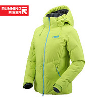 Running river奔流女士短款棉服冬季保暖滑雪外套L4973 绿色571 S36