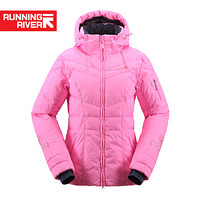 Running river奔流女士保暖棉服冬季双板滑雪服外套L4985N 粉色308 S