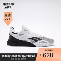 Reebok锐步 运动健身  Nano X 男子低帮训练鞋EF7291 EH3094_黑色/白色 44.5