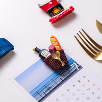 川岛屋北欧ins冰箱贴3d立体创意家居装饰可爱卡通黑板磁贴留言板磁性磁力贴 香槟面包