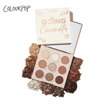 卡拉泡泡（Colourpop）九色9色眼影盘哑光大地色学生平价网红款眼影女卡泡colorpop椰子盘 Going  Coconuts（椰子盘）