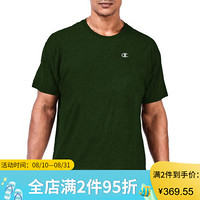 Champion冠军男士大码圆领纯棉纯色短袖T恤运动衫 CH305 Taffy Green 5XL