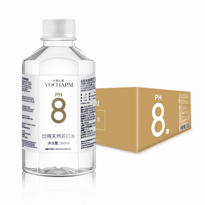 悦动力 云臣 (Yocharm) 天然苏打水 无糖 无汽 弱碱性水 360ml