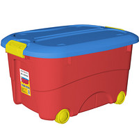 SPACEXPERT 儿童超人收纳箱 60L红色 加厚衣物整理箱宝宝玩具储物箱