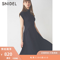 SNIDEL2020春夏新品优雅蕾丝花朵可拆领高腰礼裙连衣裙SWFO201049