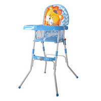 宝宝好  儿童餐椅多功能可折叠便携式婴儿吃饭餐桌椅子宝宝餐椅小孩座椅BB凳 217C-212蓝色 狮子