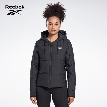 Reebok锐步 运动健身OW C PAD JKT女子轻薄运动棉服 FT0652_黑色 A/L