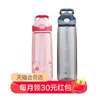 康迪克Contigo塑料吸管杯成人孕妇水壶健身便携运动水杯夏天女
