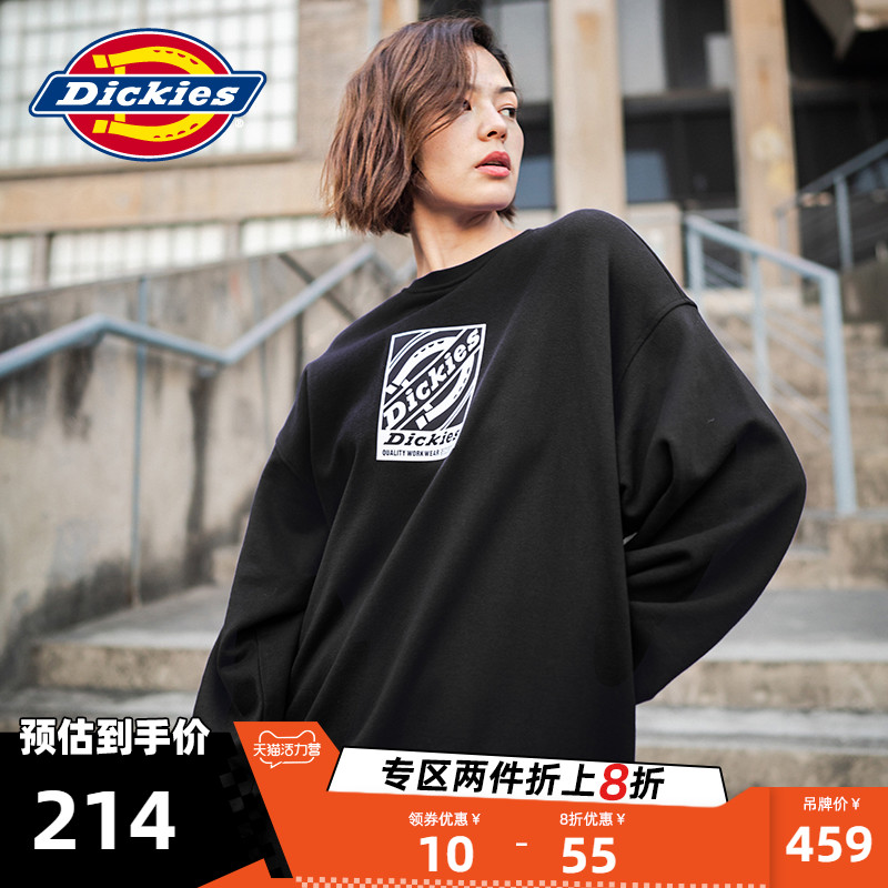 【商场同款】DickiesLOGO印花情侣卫衣 毛圈布情侣女卫衣DK007558