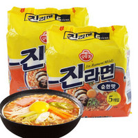 韩国进口不倒翁拉面原味/辣味韩式料理袋装方便速食 原味120g*10