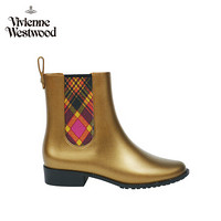 VIVIENNE WESTWOOD(薇薇安威斯特伍德)奢侈品 新品西太后女鞋女装短靴雨靴 金色/黑色 usa5