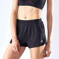 LP 透气女子运动短裤 健身跑步运动裤 轻盈舒适 LTF2601O 黑色 XL