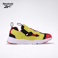 Reebok锐步男女休闲鞋FURYLITE 3.0舒适一脚蹬休闲跑步鞋 JQ487 FU9080_黑色/红色/柠檬黄 42.5