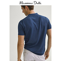 Massimo Dutti男装 2020秋季新款POLO 衫款短袖棉质男士针织衫 00902320440