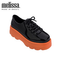 melissa梅丽莎新品女士厚底撞色系带休闲球鞋休闲鞋 棕色/粉色 8 245mm  女款
