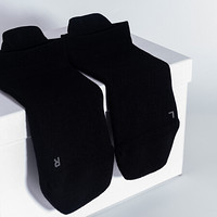 SOTX索牌羽毛球袜子男女毛巾底短筒防滑透气吸汗低筒运动袜 S3黑色三双装 男款